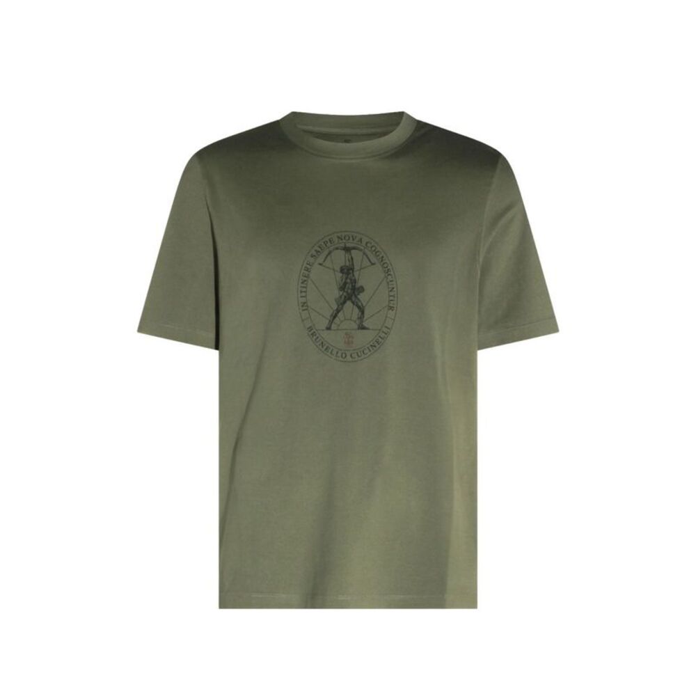 Brunello Cucinelli Men Logo Cotton T-Shirt